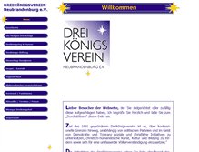 Tablet Screenshot of dreikoenigsverein.de